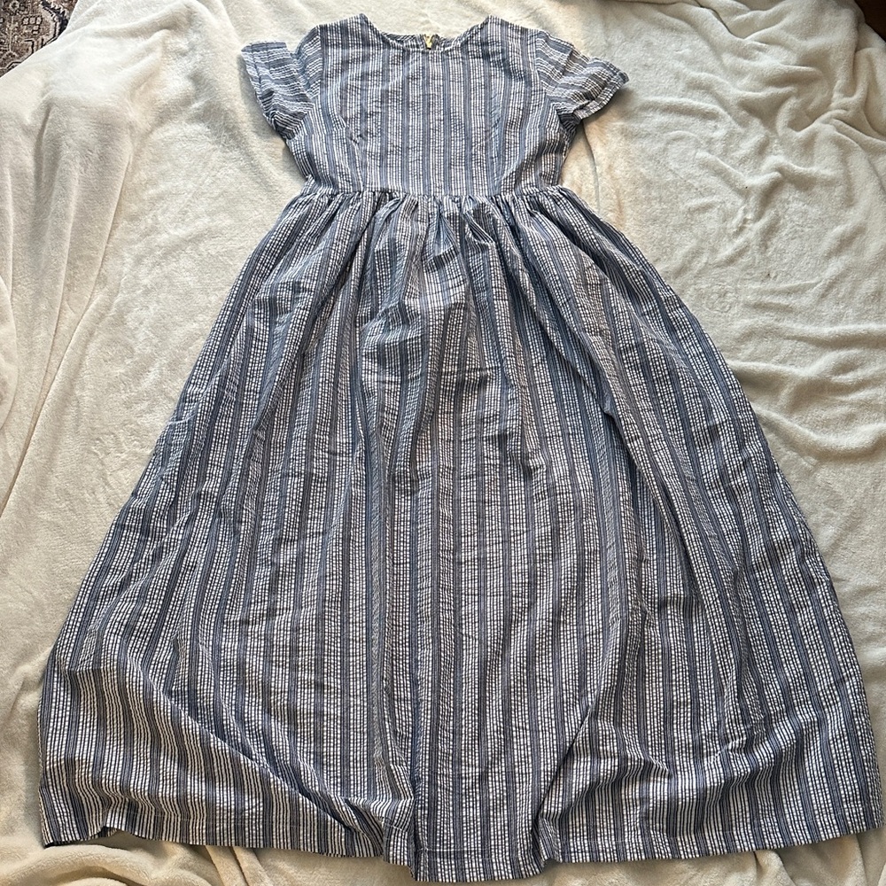 Shabby Apple Navy and White Striped Dress